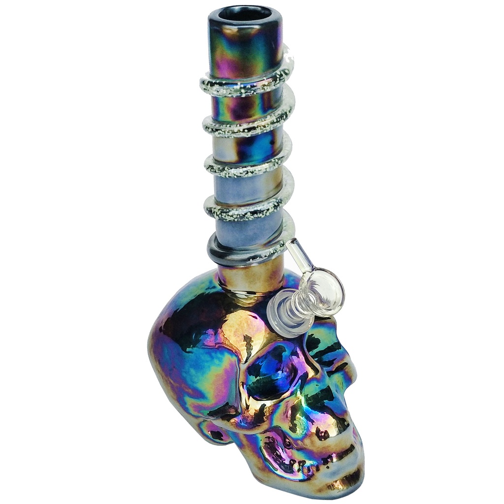 10" Skull with Glow in the Dark Decoration 