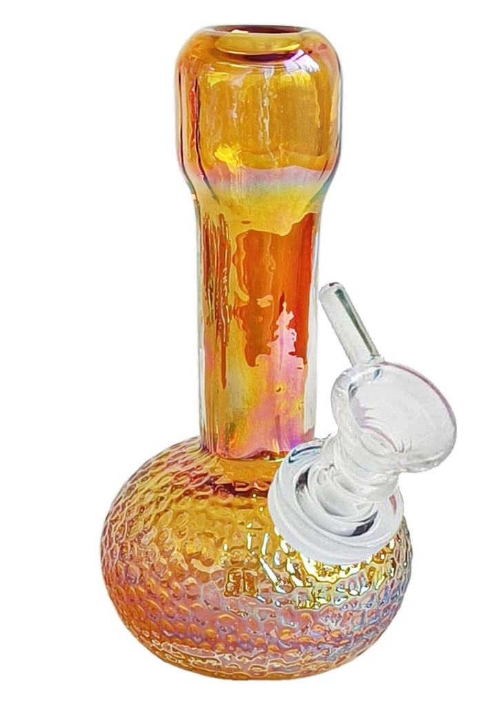 6" Perfume Bottle with Hammered Finish