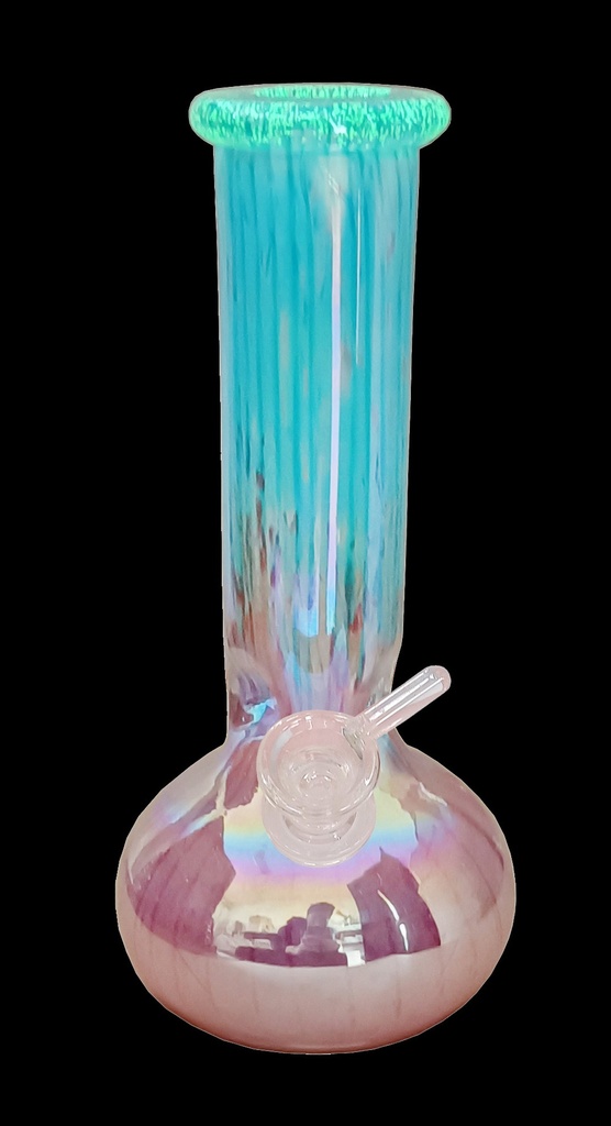 9" Round Flask Base w/ Ice Catcher & Glow in the Dark Lip