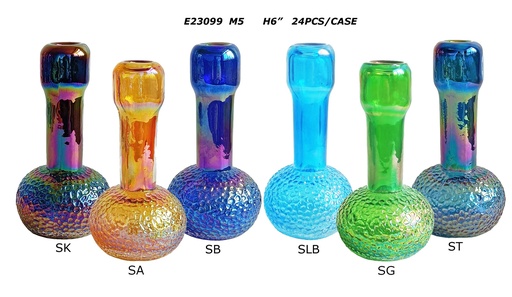 6" Perfume Bottle with Hammered Finish