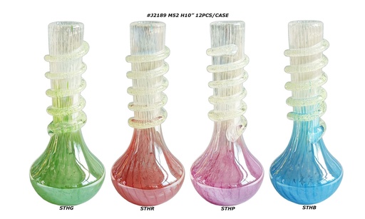10" Sake Bottle w/ Glow in the Dark Spiral Wrap