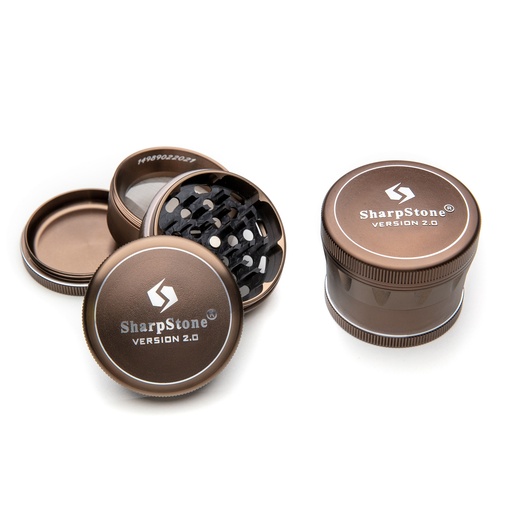 2.5" 4 Layers Aluminum Grinder w/ Tapered Shape