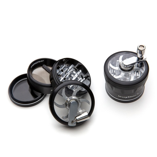 [VSR2.5(4)/GND1405LK] 2.5" 4 Layers Aluminum Grinder w/ Rotate Handle & Tapered Shape