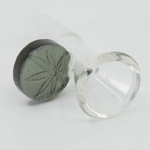 Dish Handle w/ Weed Leaf Smoking Bowl