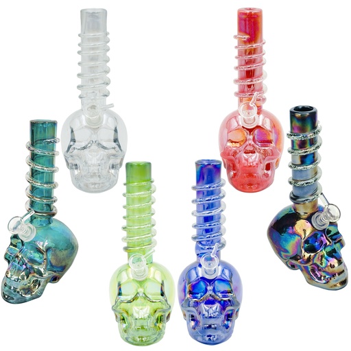 10" Skull with Glow in the Dark Decoration 